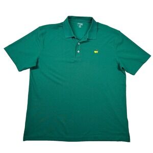 Masters Tech Shirt Mens XL Golf Polo Augusta National Solid Green Embroidered